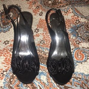 Black Slingback heels